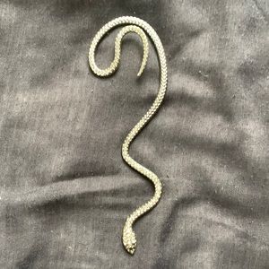 Crystal snake ear cuff